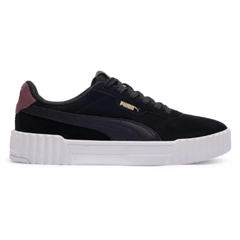 Tênis Puma Carina 3.0 Sd Bdp Feminino 34 / Preto / Bordô