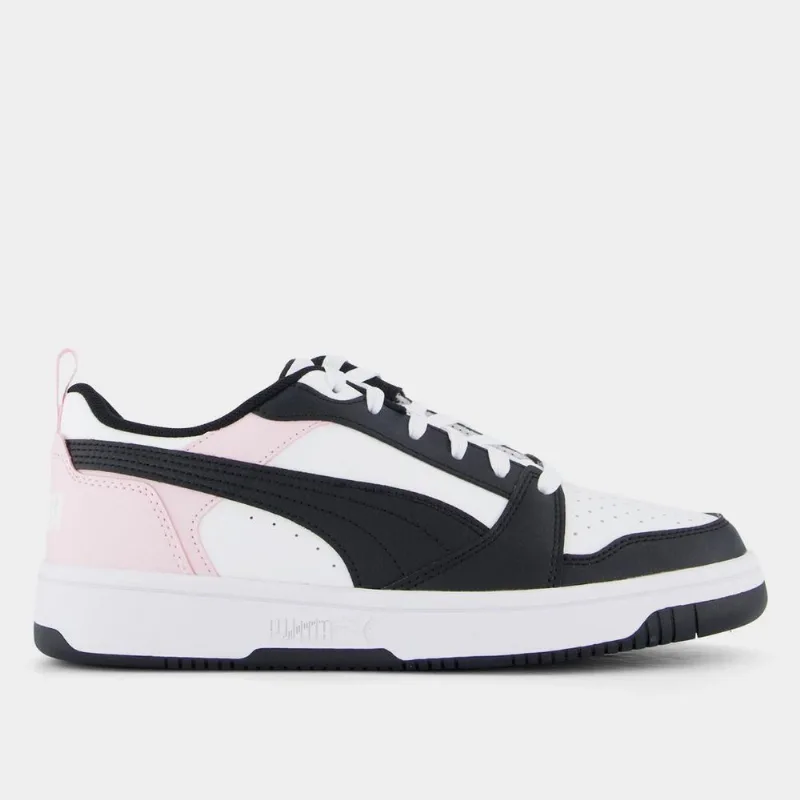 Tênis Infantil Puma Rebound V6 - Unissex - Branco+Rosa