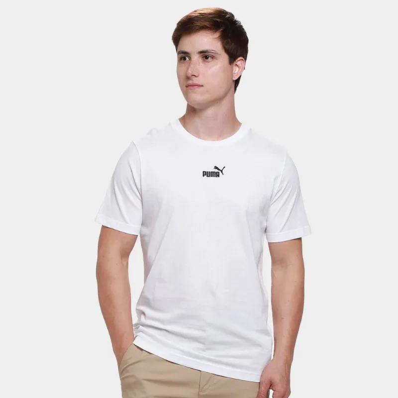 Camiseta Puma Small No.1 Centered Masculina - Masculino - Branco