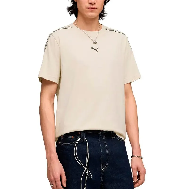 Remera Puma Essential Tape Beige Talle: M - Color: CRUDO