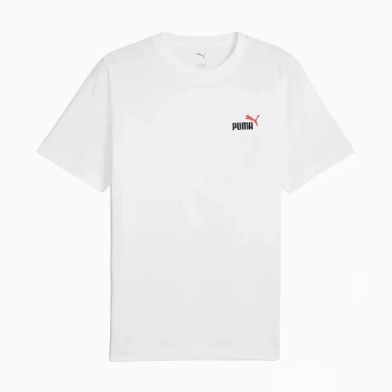Camiseta Puma 2 Color Small No. 1 Logo Masculina - Masculino - Branco+Verde