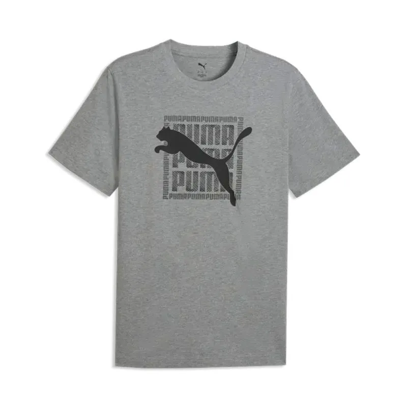 Remera Puma Power Graphic Wording Tee Talle: M - Color: Gris