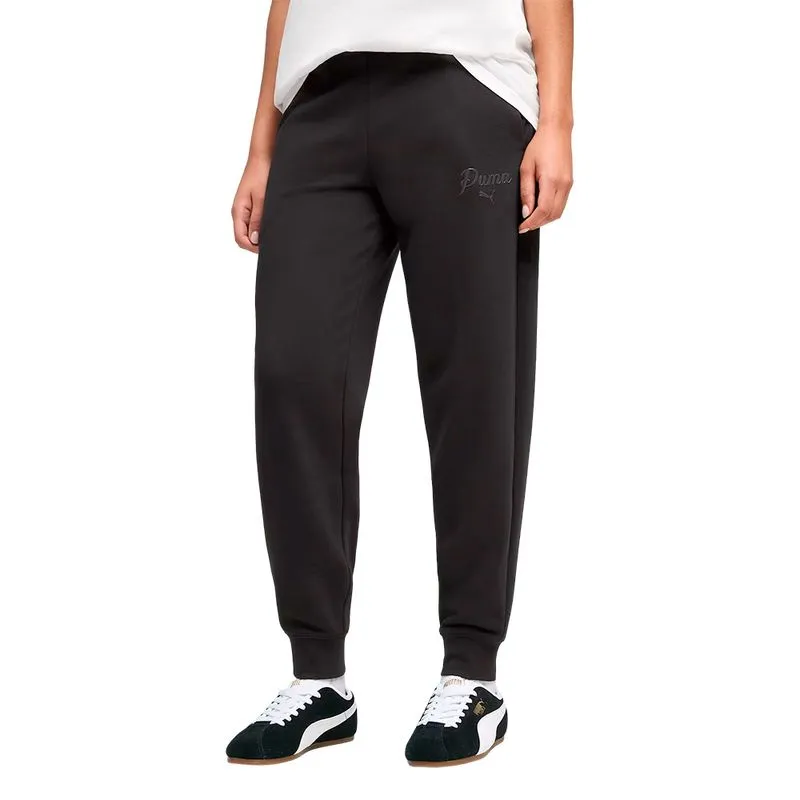 Pantalon Puma Essentials Script Talle: M - Color: Negro