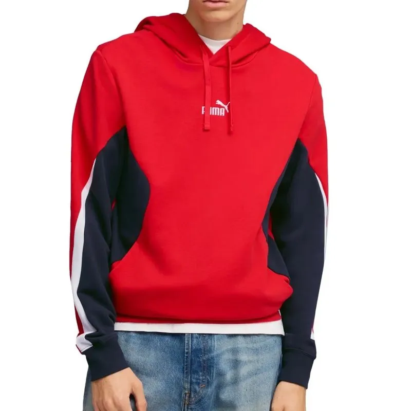 Moletom Puma Block Hoodie Masculino Vermelho Casual M