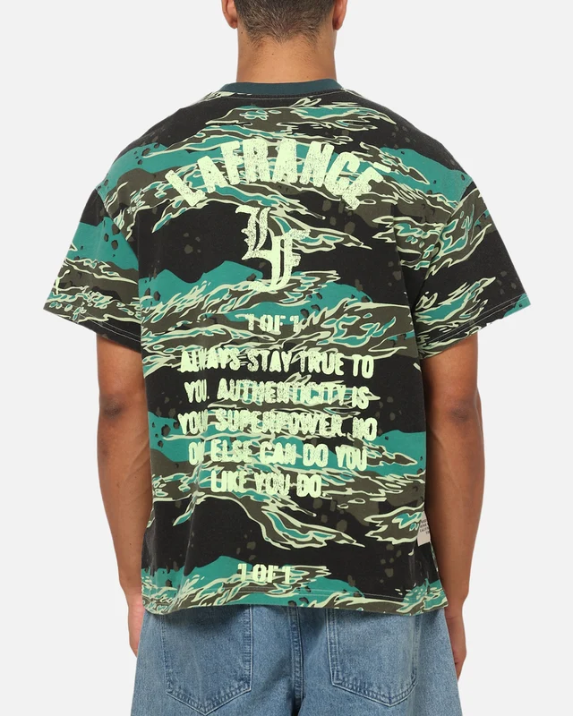 Puma LaFrance Supply All Over Print T-Shirt Green 2XL