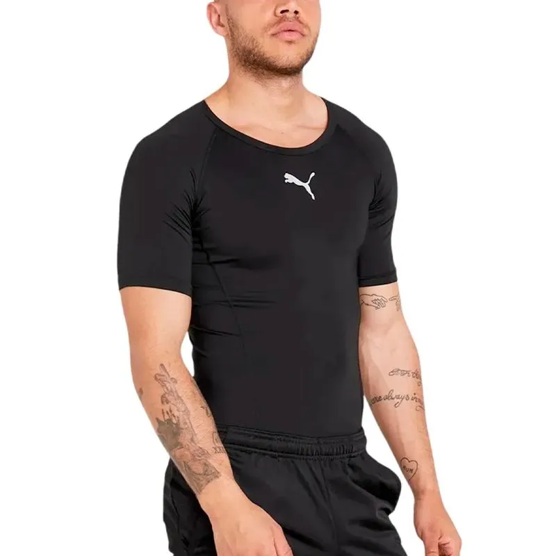 Remera Puma Compression Baselayer BC Negra Talle: M - Color: NEGRO