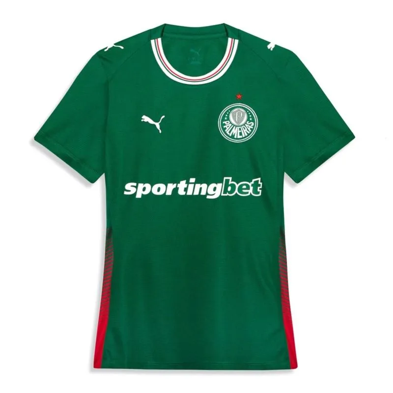 Camiseta Feminina Futebol S.E. Palmeiras Oficial Home Torcedor, G
