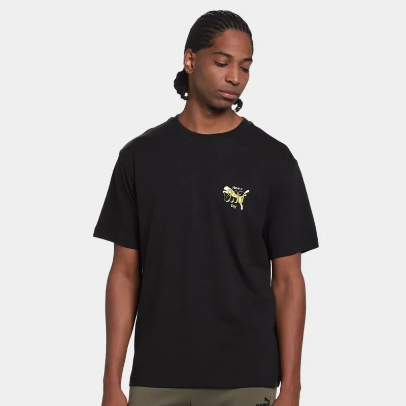 Camiseta Puma Graphics Bubble Font Relaxed Masculina - Masculino - Preto