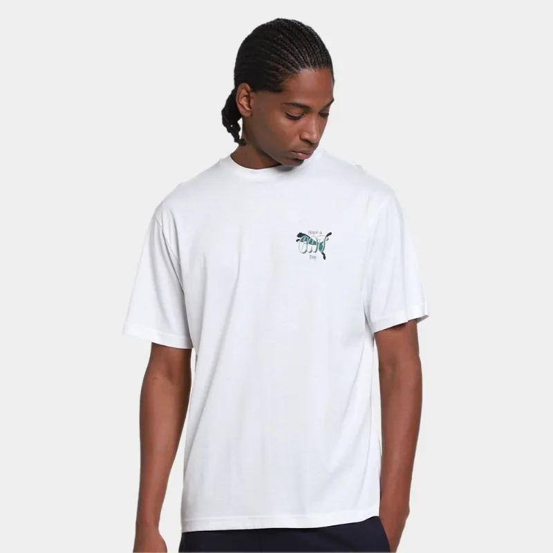 Camiseta Puma Graphics Bubble Font Relaxed Masculina - Masculino - Branco