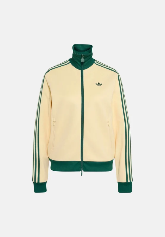 ADIDAS ORIGINALS Felpa con zip SLIM 3-STRIPES vaniglia da donna XXS