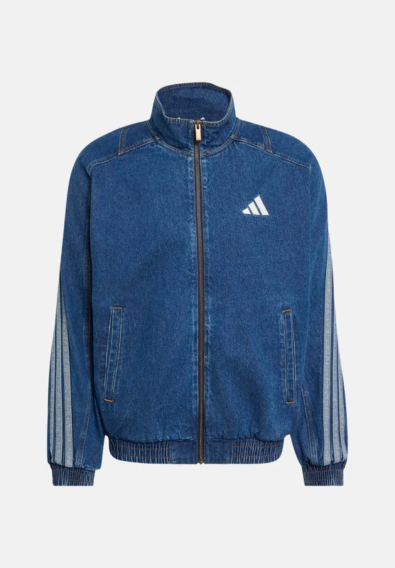 ADIDAS PERFORMANCE Giubbotto di jeans in denim Preloved blu da uomo con 3-stripes iconiche tono su tono XS
