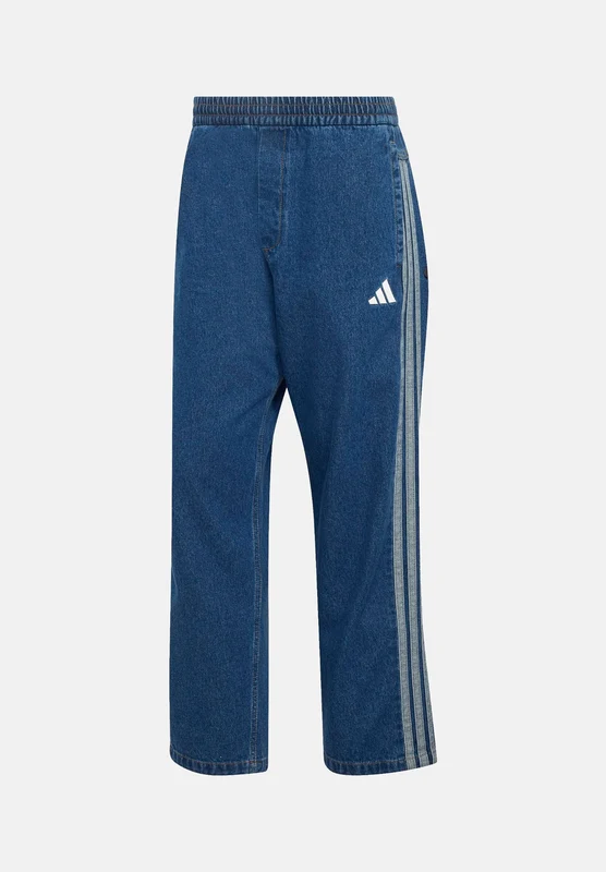 ADIDAS PERFORMANCE Jeans in denim indigo blu da uomo con iconiche 3-Stripes laterali a contrasto. S