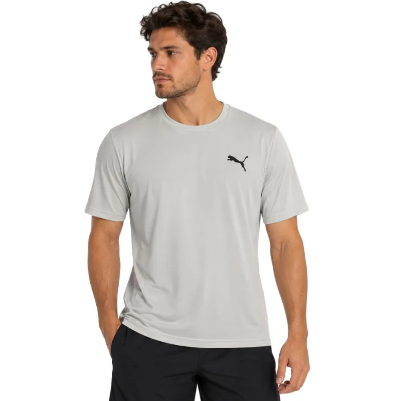 Camiseta Puma ESS Small Logo Poly Tee Masculina P / Cinza