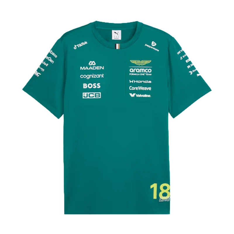 + Aston Martin Aramco F1 Team Replica Stroll Tee 'Green Lux' M