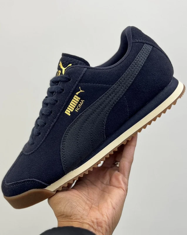 Puma Roma Suede Trainers Navy 7.5