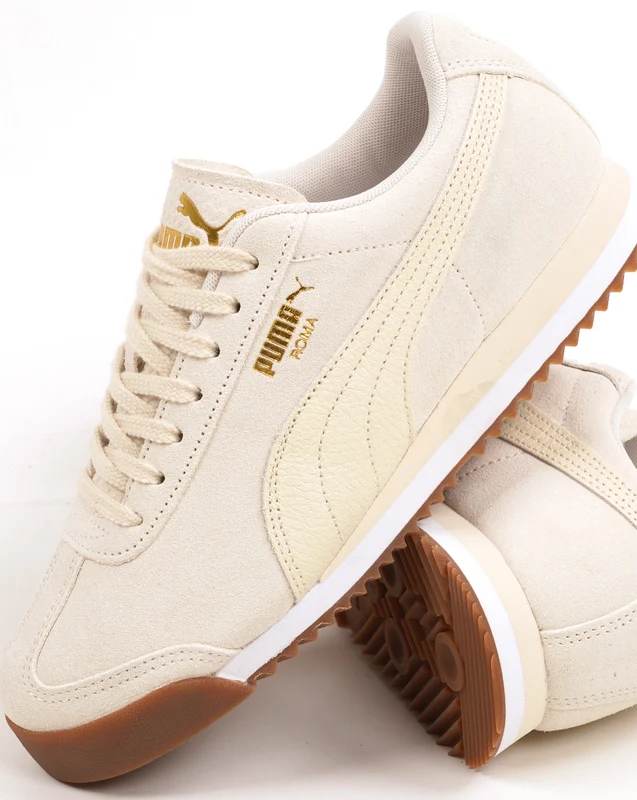 Puma Roma Suede Trainers Off White 3