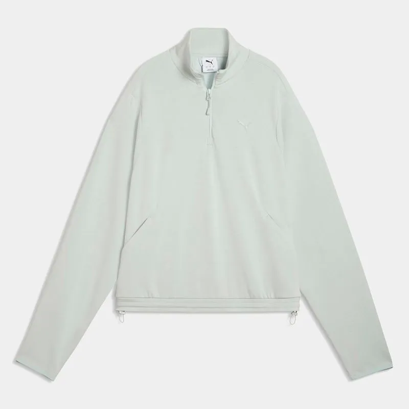 Moletom Puma Pumatech Sense Relaxed Half-Zip Dk Feminino - Feminino - Verde