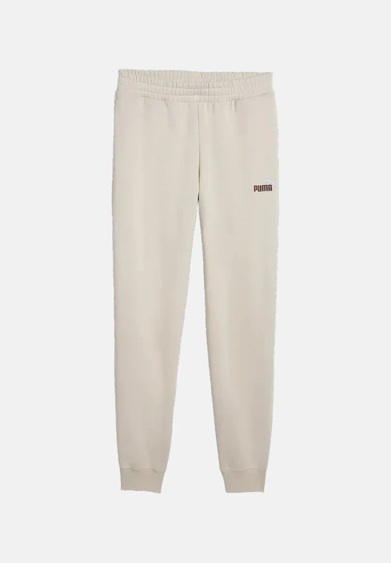 PUMA Pantaloni sportivi ESS Small beige da uomo con caviglie elasticizzate e fascia in vita. XL