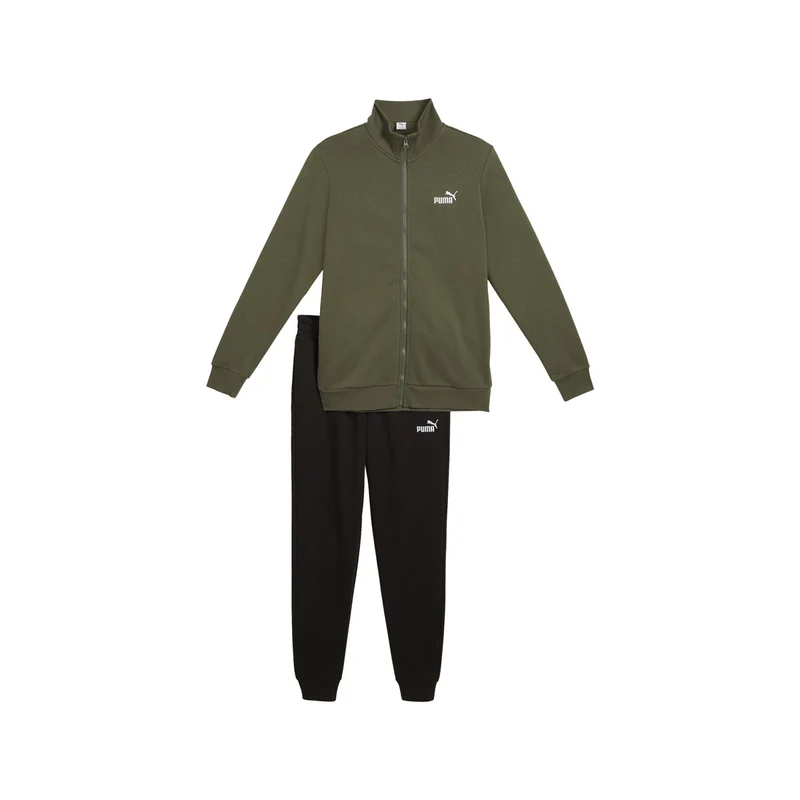 Tuta Uomo Puma Full Zip Essential Verde Nero XL