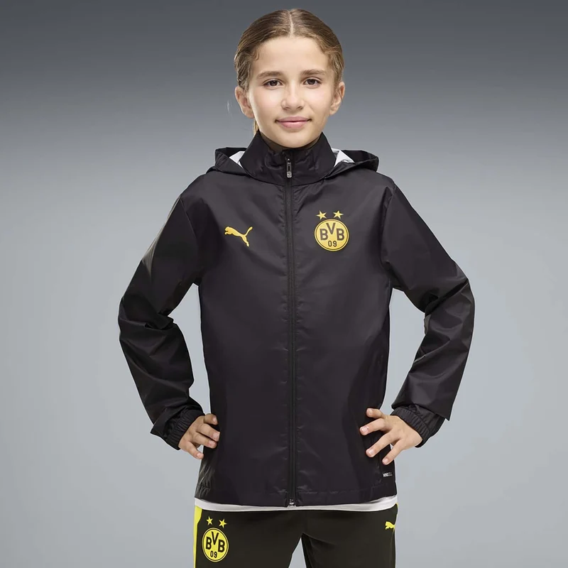 Borussia Dortmund training all-weather jacket jr 116 / Zwart