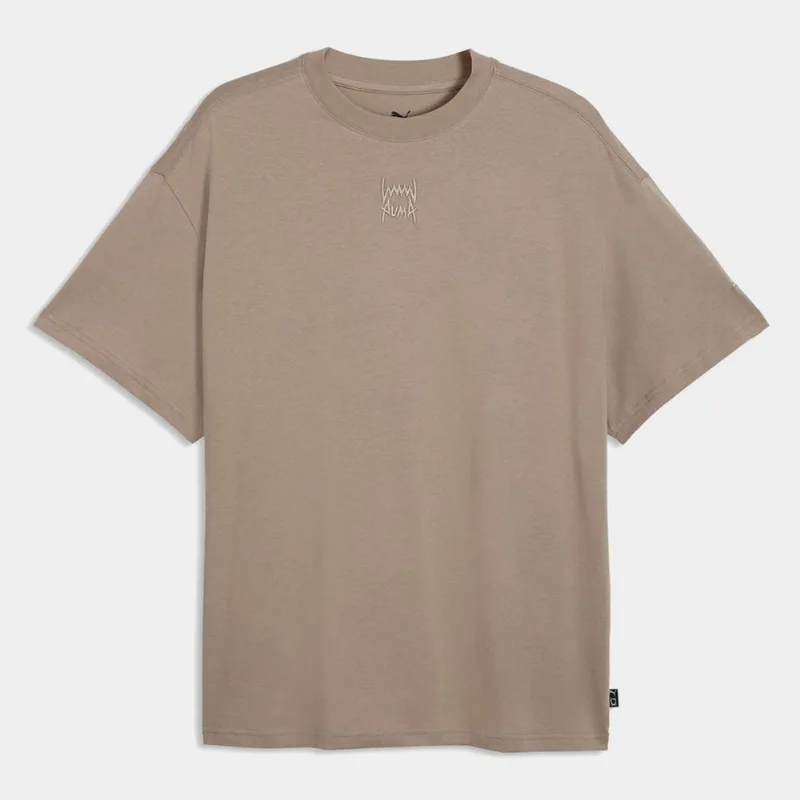 Camiseta Puma Fundamentals Masculina - Masculino - Bege