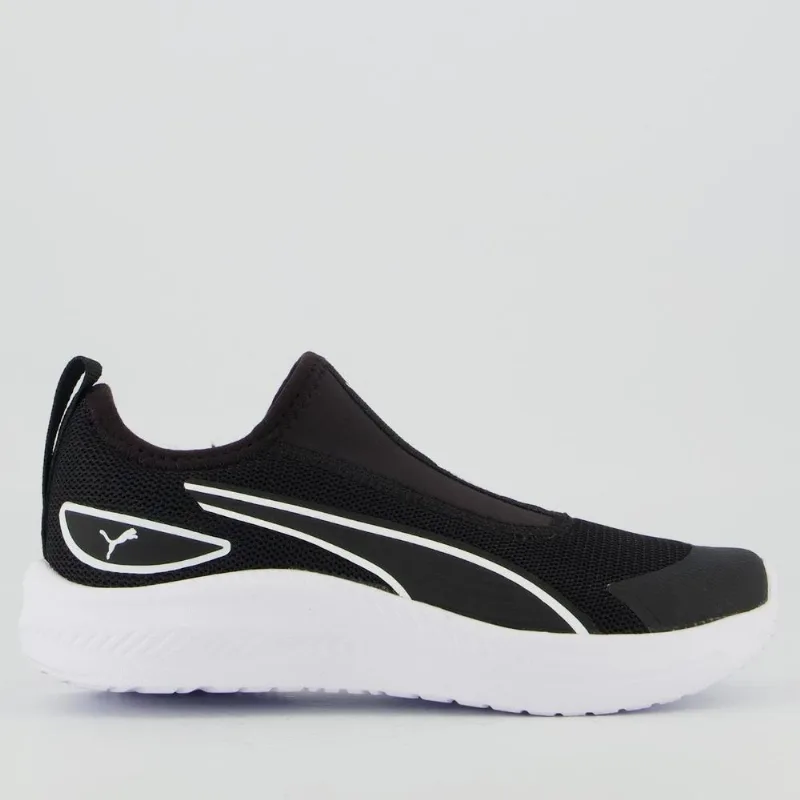 Tênis Infantil Puma Sky Runner BDP - Unissex - Preto+Branco