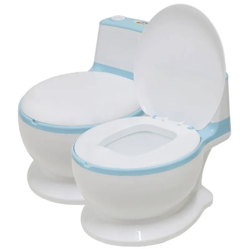 Penico Privadinha Troninho Redutor Som Descarga Flush Azul