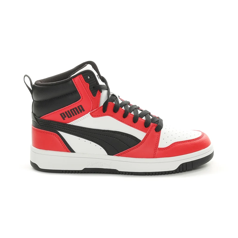 Sneakers Bambino Puma Rebound V6 Mid Bianco Rosso 37