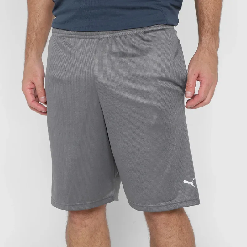 Bermuda Puma Knit 10 Cinza-masculino