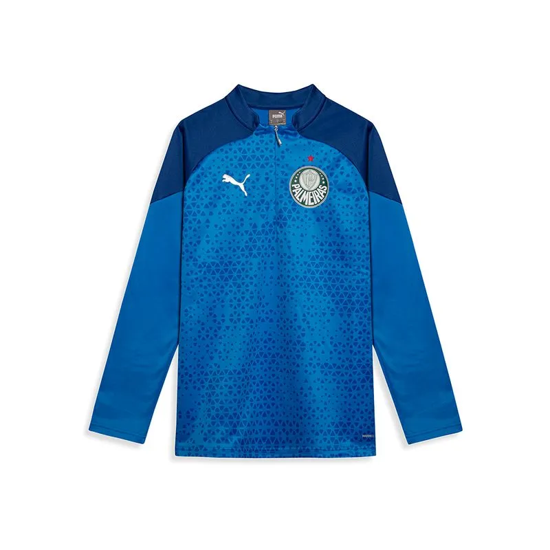 Blusa Treino Fleece Palmeiras Puma - Azul - GGG