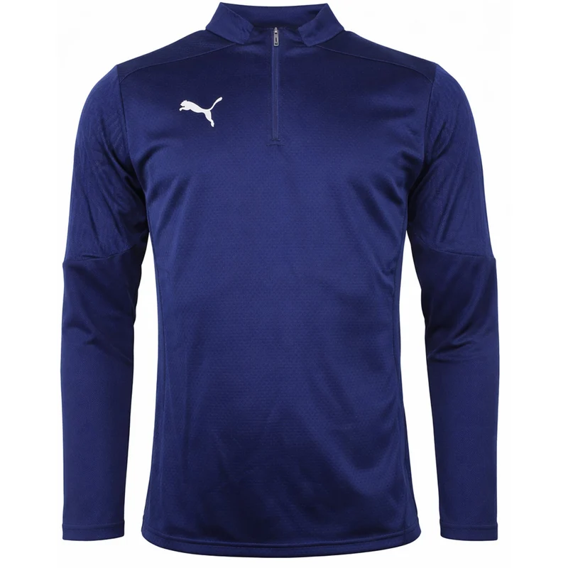 Puma TeamFinal 1/4 Zip Mens Navy Top S