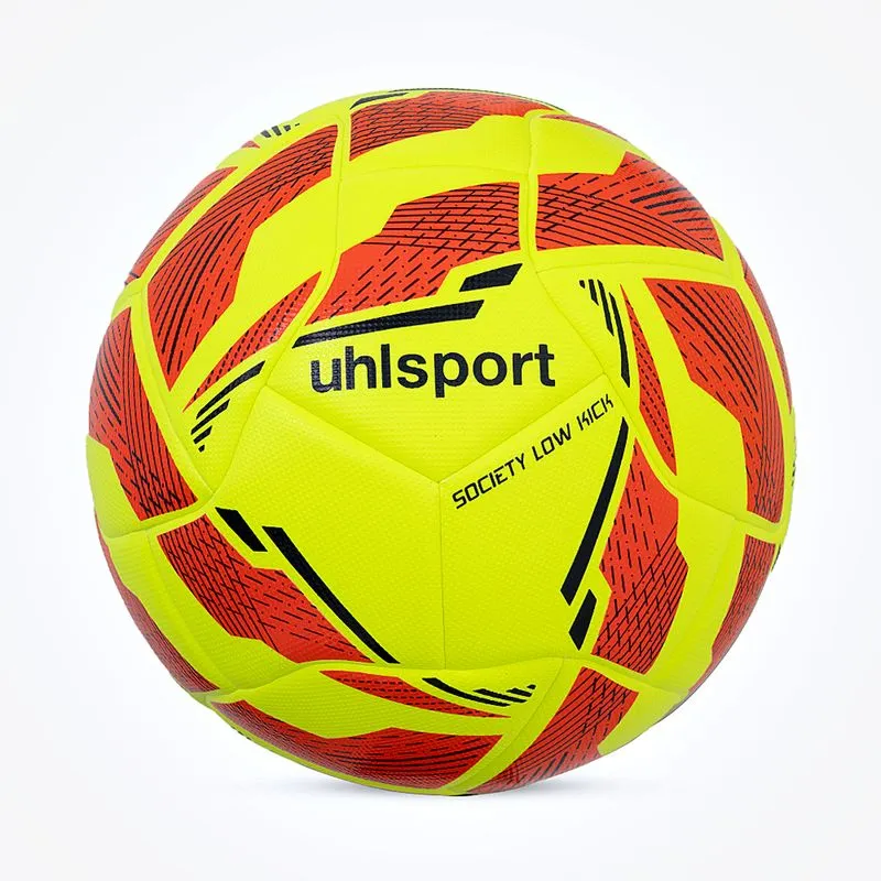 Bola de Futebol uhlsport Society Low Kick Amarelo e Vermelho - Amarelo - 5