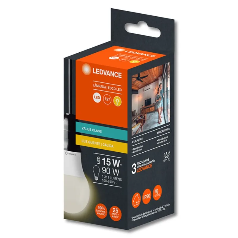 Foco Ledvance Led 15W Luz Calida Un.