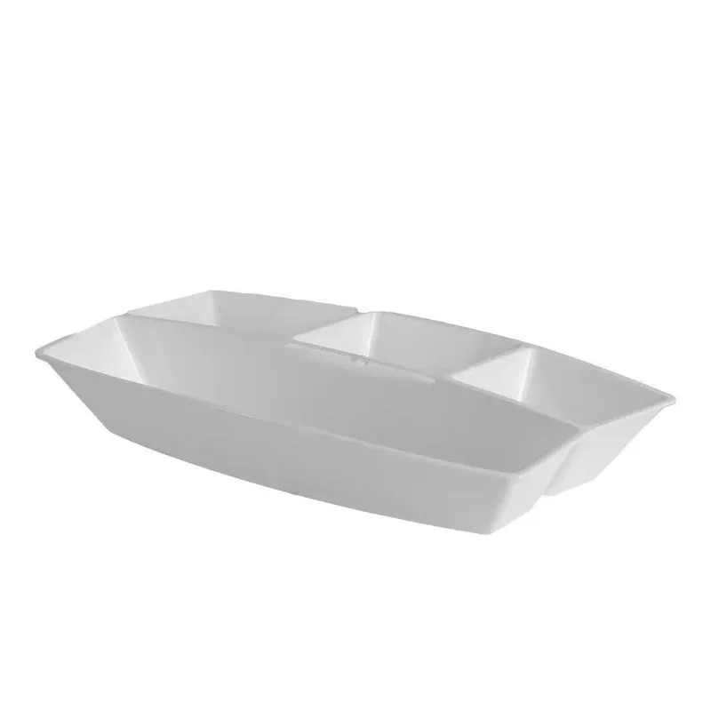 Petisqueira Le Chef Branca 4 Divisões 30x19,5x5 Cm Plástico