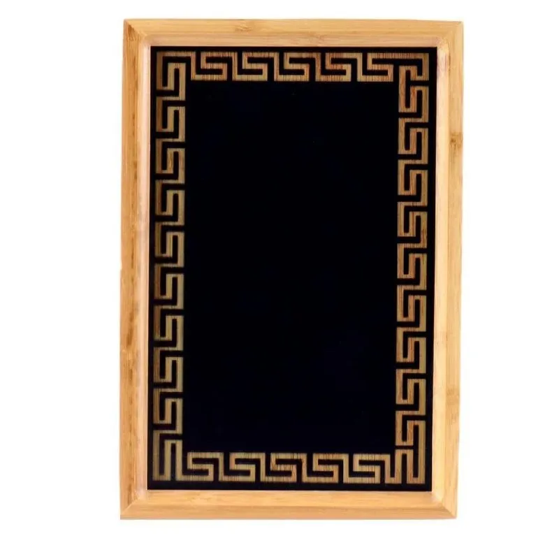 Bandeja Bambu Retangular Decorativa 28x19cm