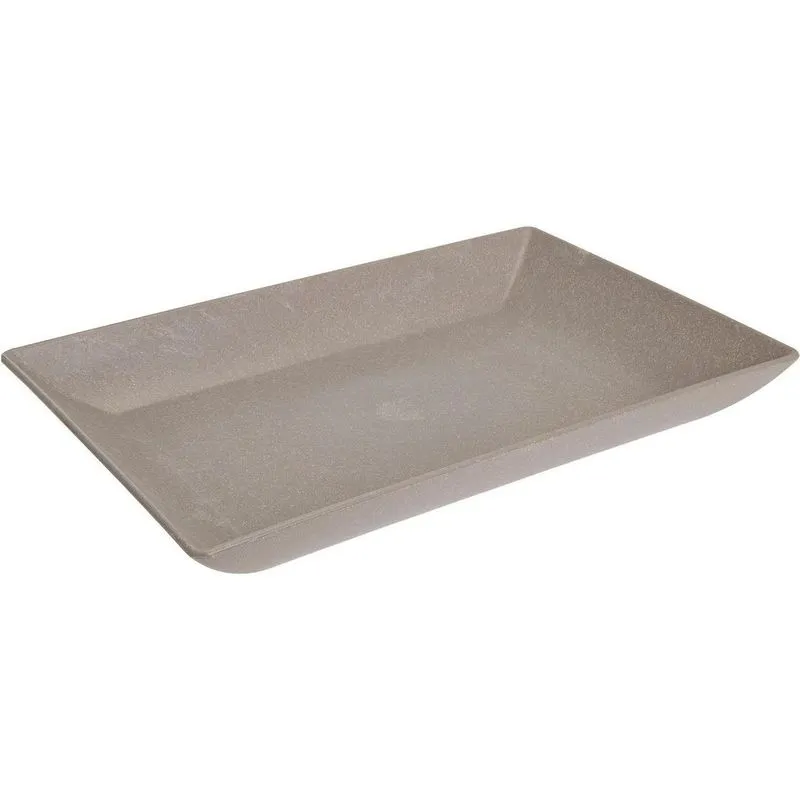 Petisqueira Sustentável Retangular Cinza - Petra 24,5x16,5cm