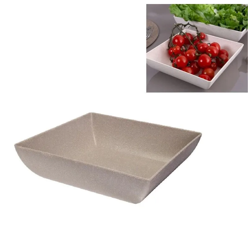 Saladeira Tigela Quadrada 750ml Cinza Petra Sustentável