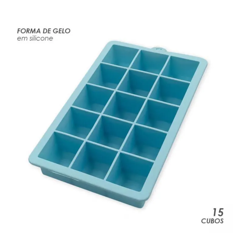Forma De Gelo Silicone 15 Cavidades 3cm - Resistente