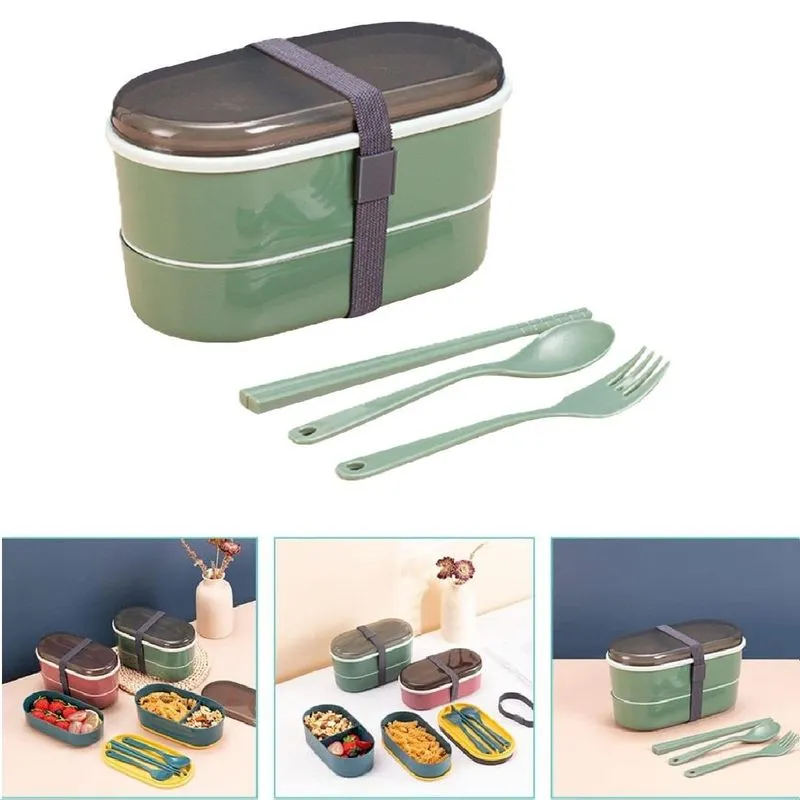 Kit 2 Potes Marmita Plástico Divisórias Talheres
