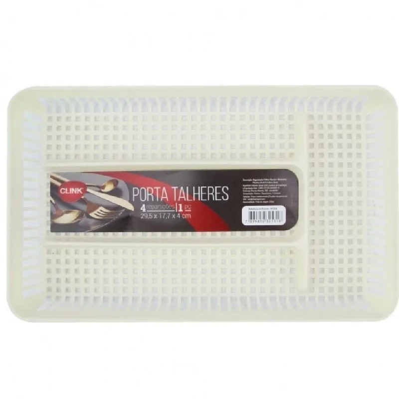 Organizador Divisor Talheres Gaveta Bege - Clink