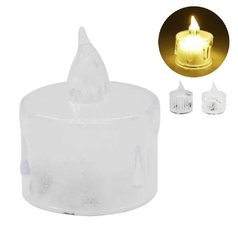 Vela Plástica Com Led 3,8x5,0cm - Decorativa, 3 Modelos