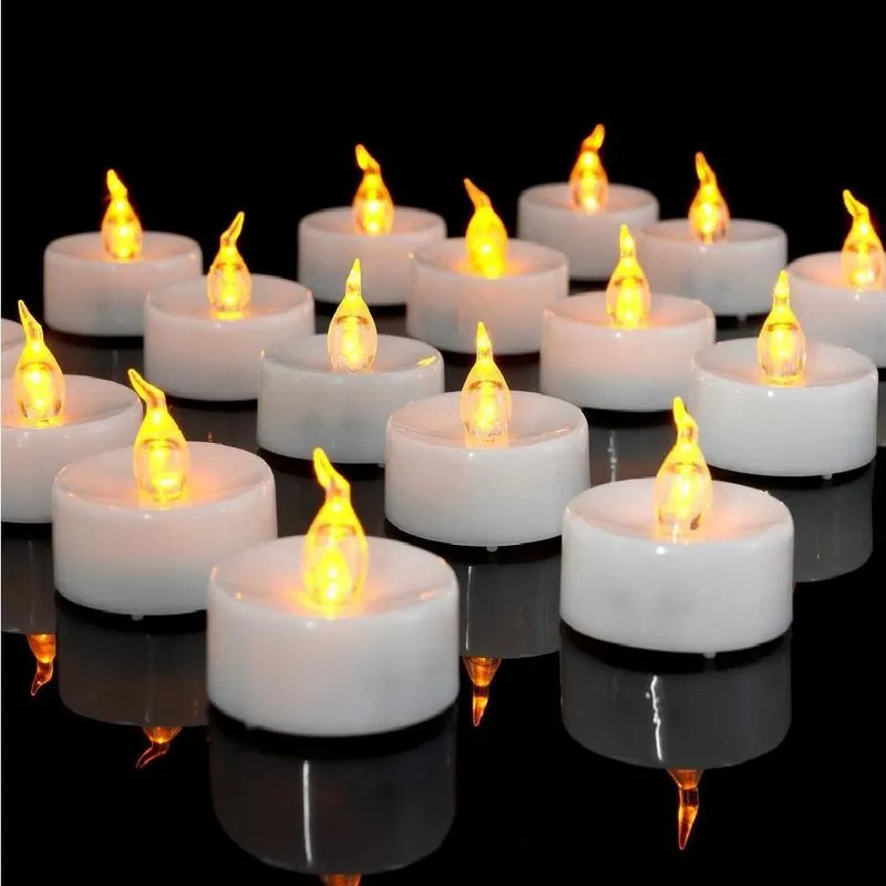 Velas De Led Decorativas - 100 Unid., Amarelo