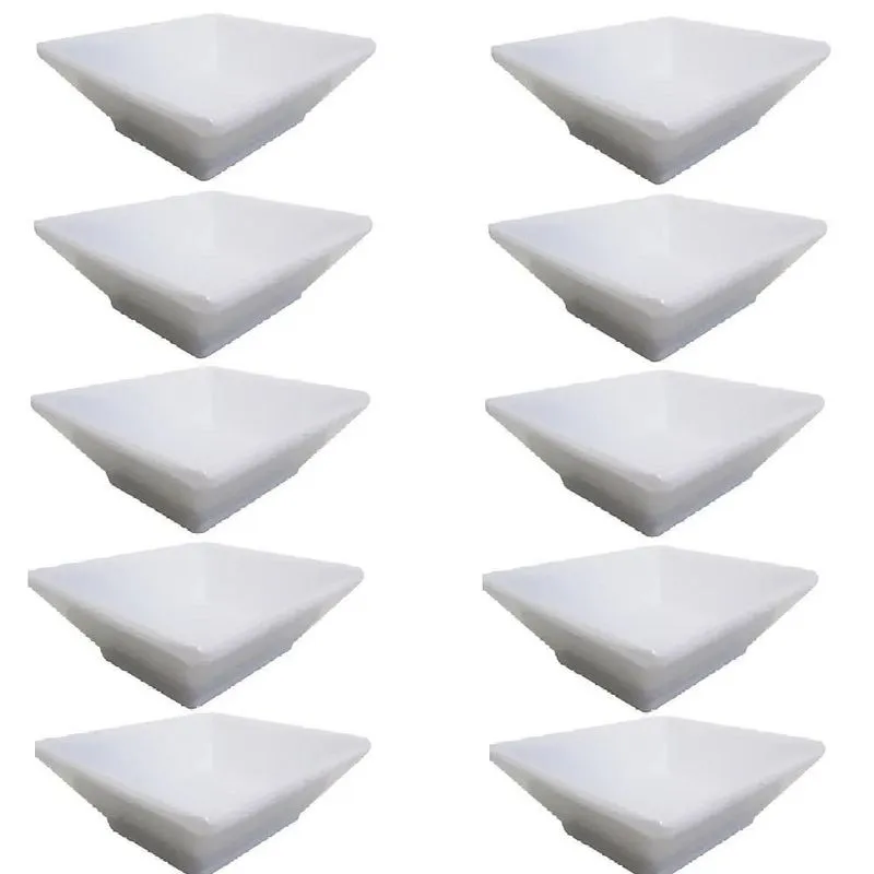 Kit 10 Petisqueiras Bowl Branca 12,5x10cm