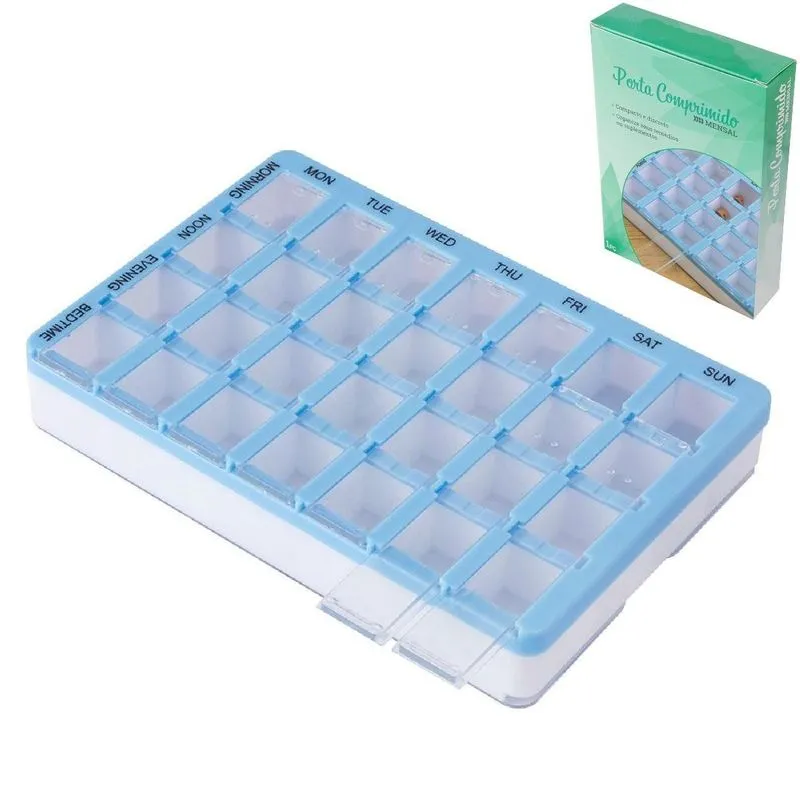 Dispenser Organizador - Azul/branco - 28 Compart.