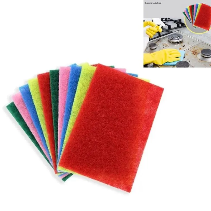 Kit 20 Fibras Limpeza Poliéster Max Clean - Variadas
