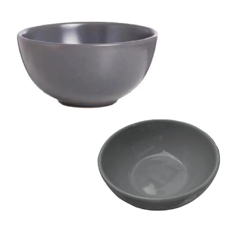 Tigelas Cumbuca Bowl Melamina 700ml Cinza