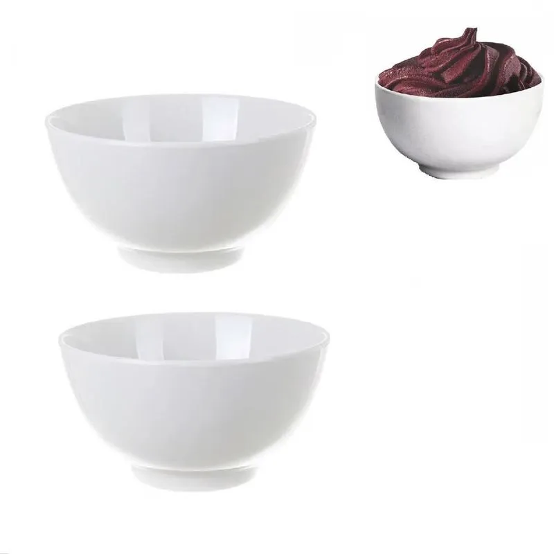2 Tigelas Bowl De Melamina Premium De Sobremesa 265ml Branco