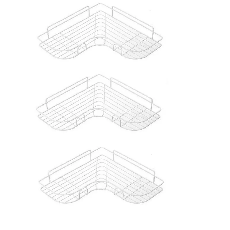 Suporte Parede Banheiro Cozinha - Branco/preto - 26x36cm