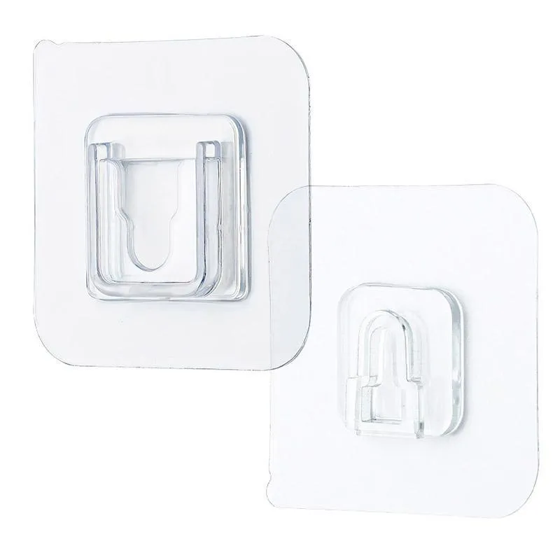 Gancho Adesivo Plástico 6x6 Cm - Kit 20 Peças - Suporta 5 Kg