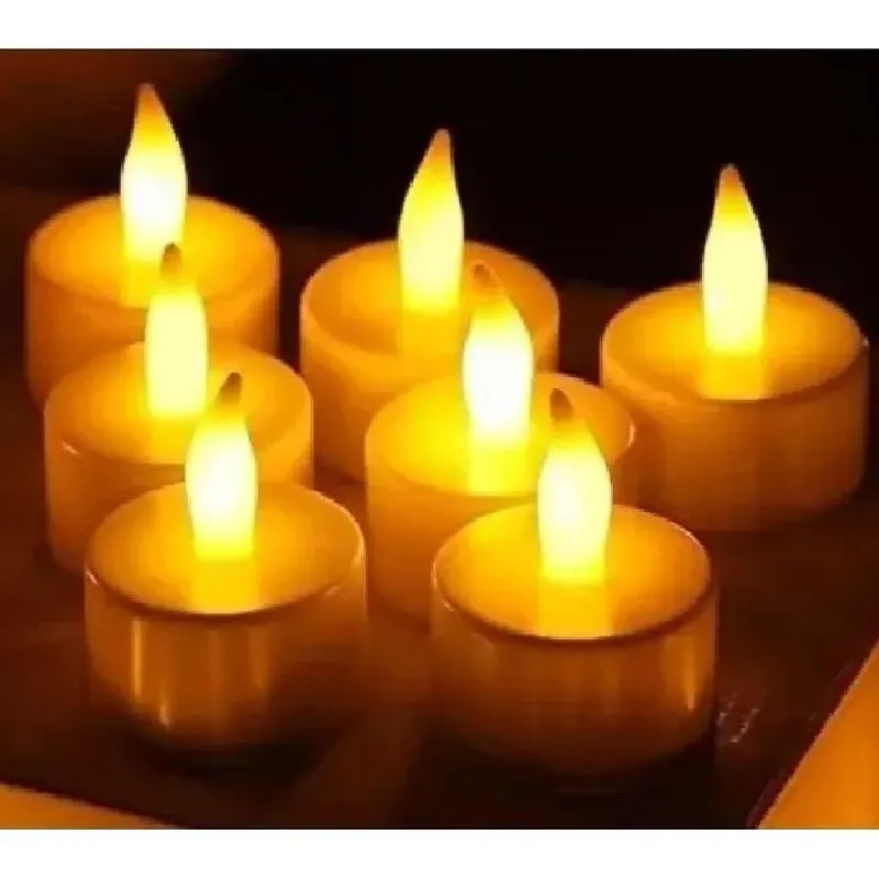 Velas De Led Decorativas - 6 Unidades Amarelo - Seguras